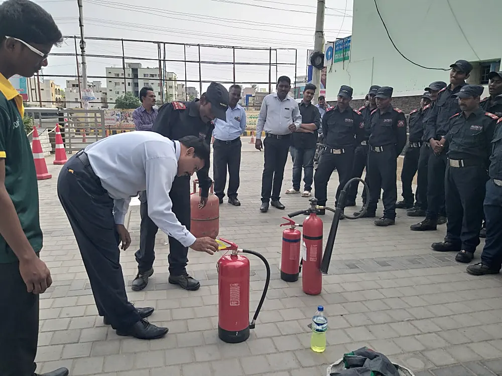 Falcon Eye fire drill demonstration during training